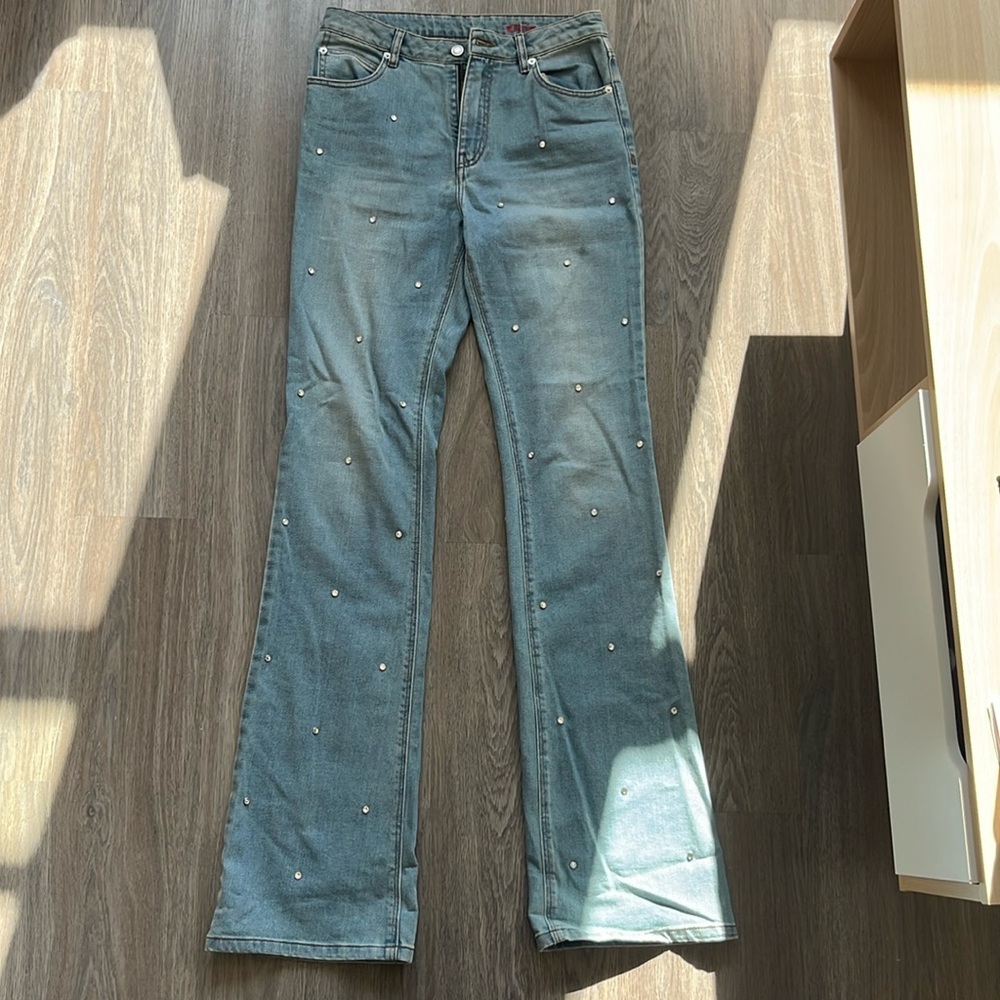 Zadig & Voltaire Blue Bedazzled Jeans